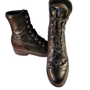 JUSTIN VINTAGE HIREM KILTIE LACE -UP ROPER MID-CALF BOOT